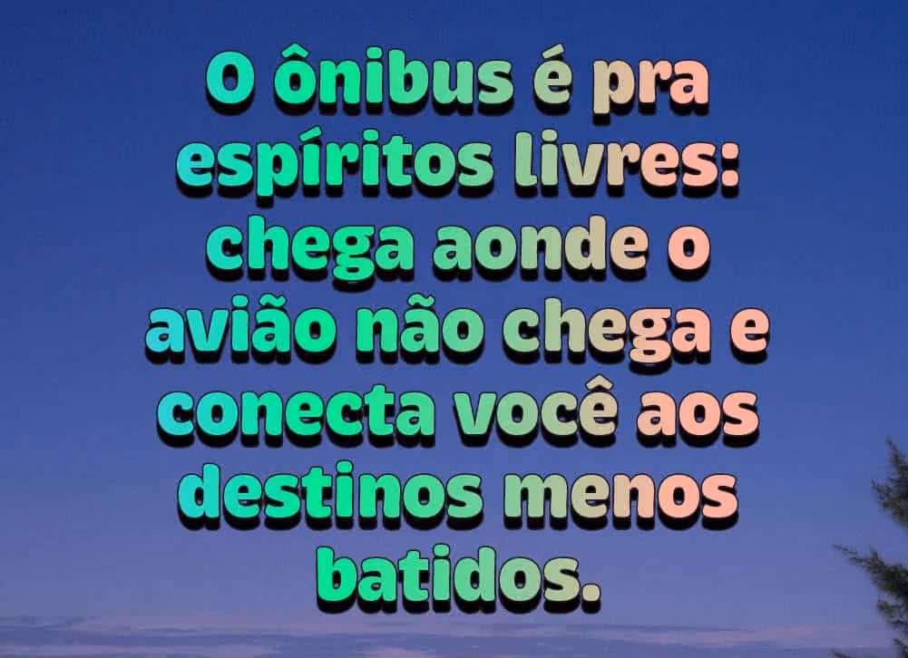 O barato de viajar de ônibus