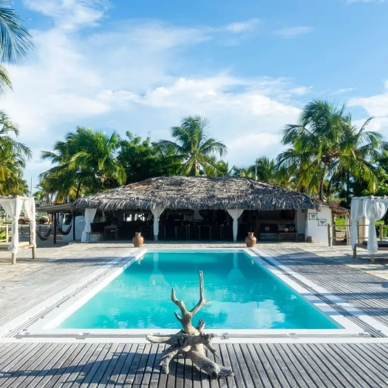 Pousada com piscina em Galinhos, no Rio Grande do Norte