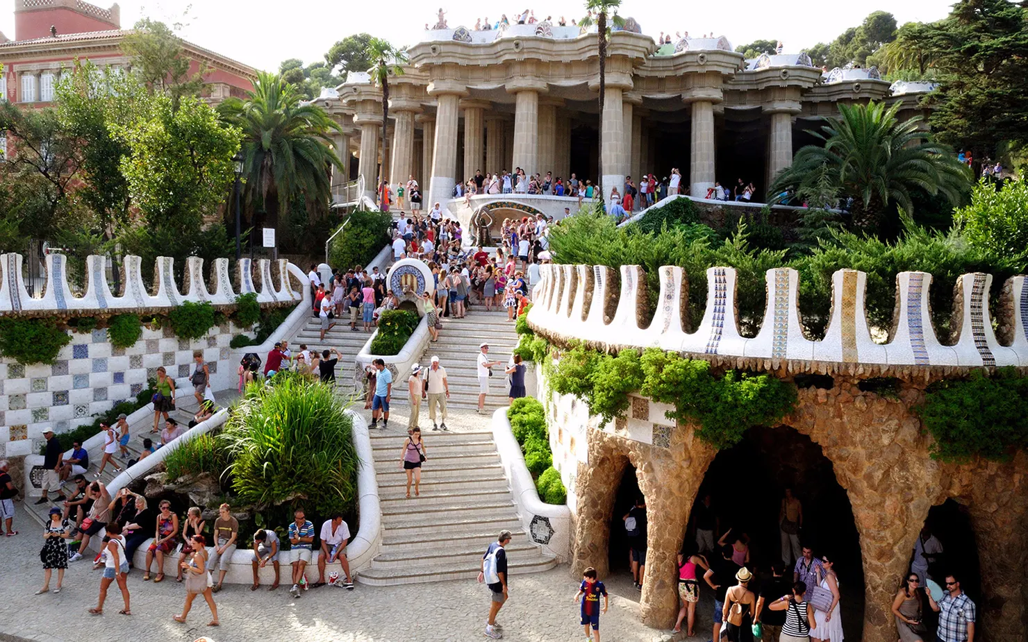 Entrada do Park Güell, em Barcelona